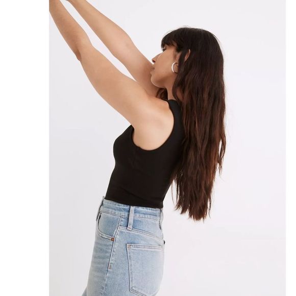 NWT! Madewell Indie Henley Thong Bodysuit! - Picture 4 of 13